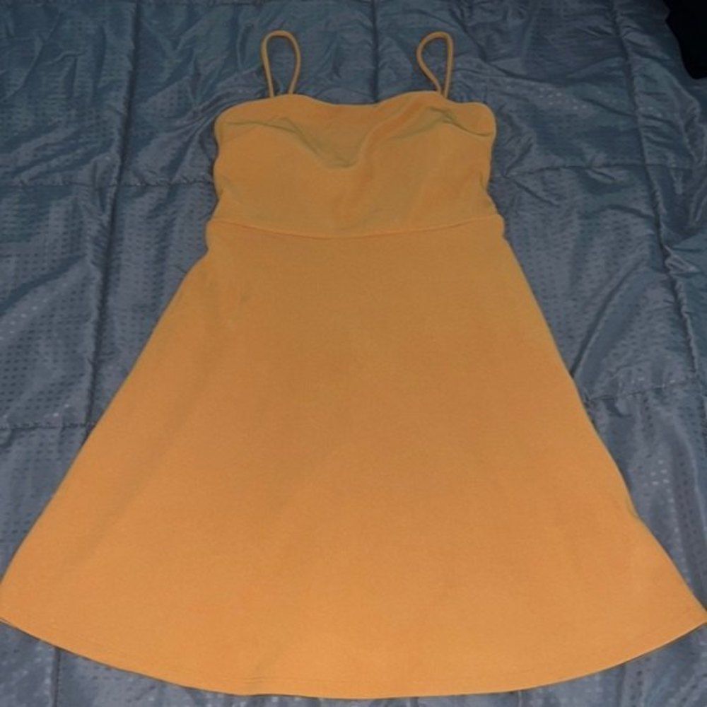 Mustard Skater Dress